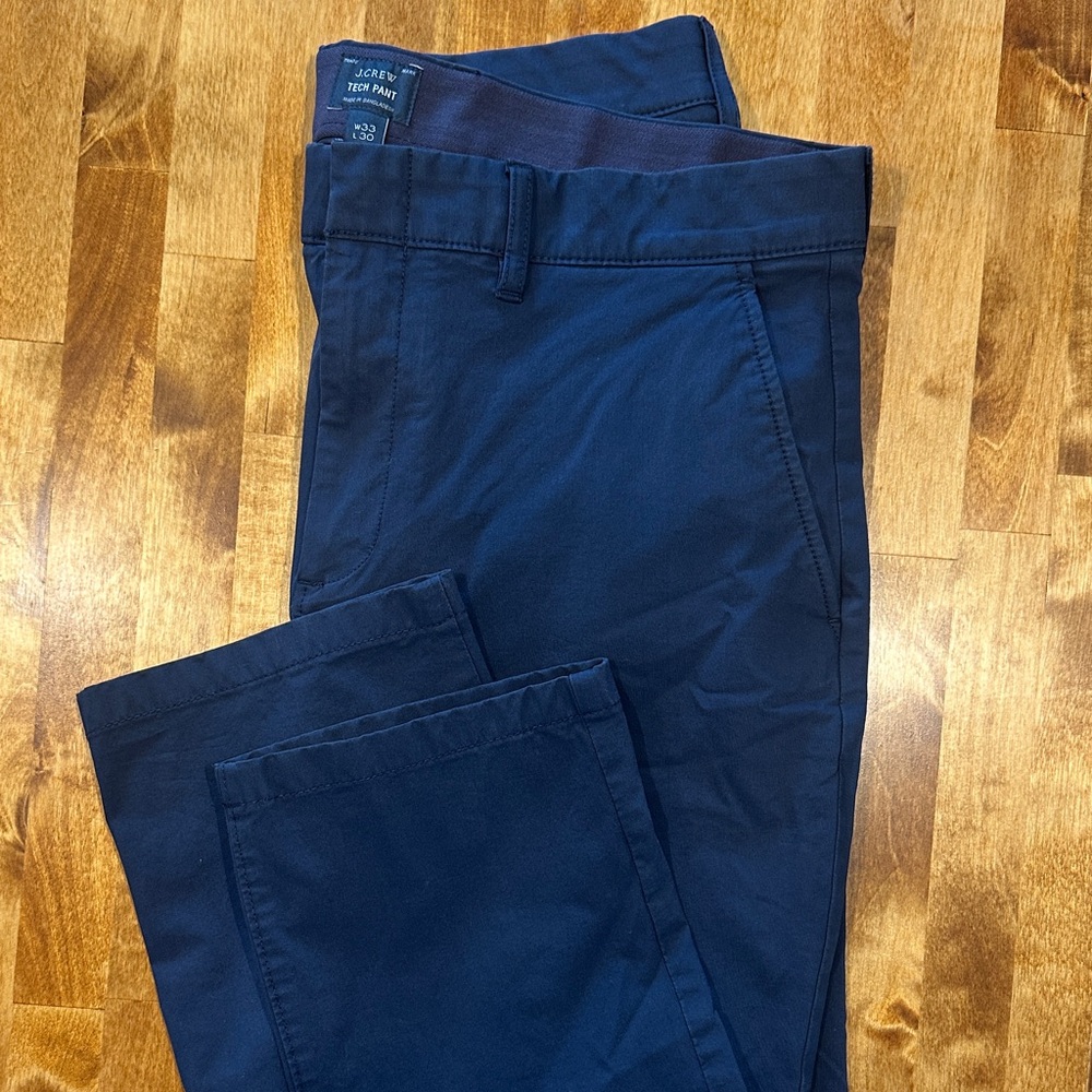 J. Crew Tech Pant Navy Athletic Fit 33x30